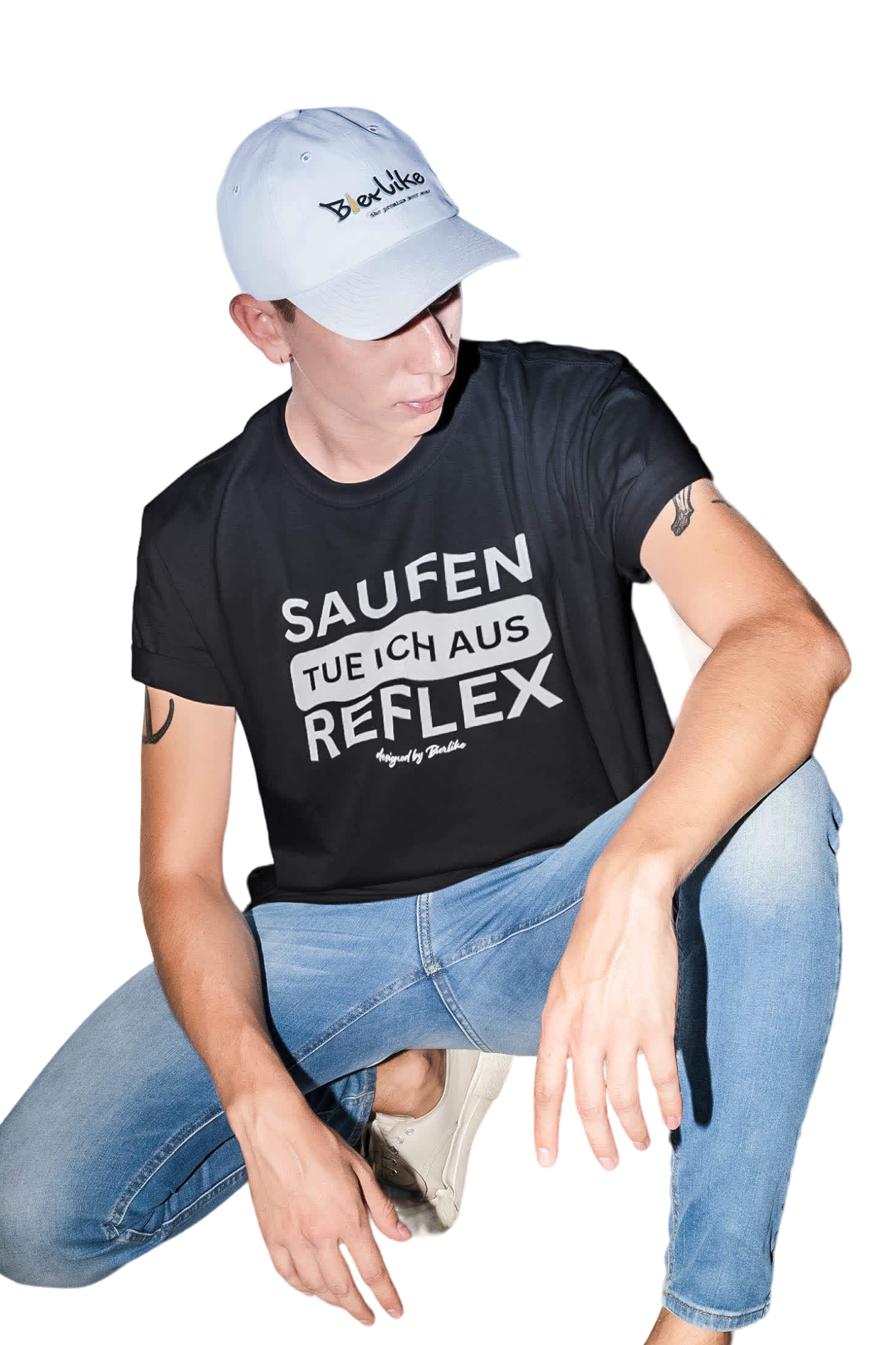 T-Shirt | Saufen tue ich aus Reflex