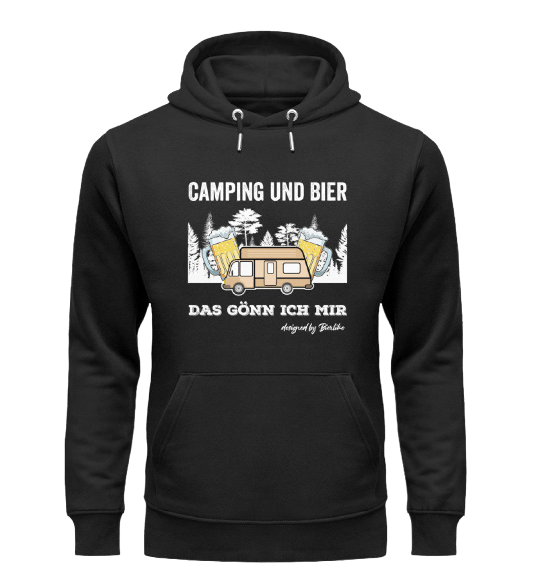 Camping und Bier Hoodie - Kapuzenpullover